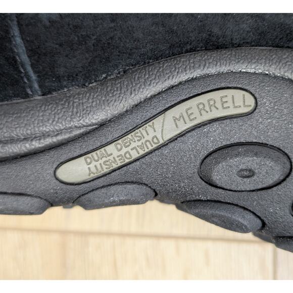 Merrell Mens Jungle Moc Suede Slip On Shoe 11.5 Black Waterproof Cushion J52929 - Picture 9 of 12